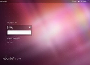ubuntu11.10登录界面